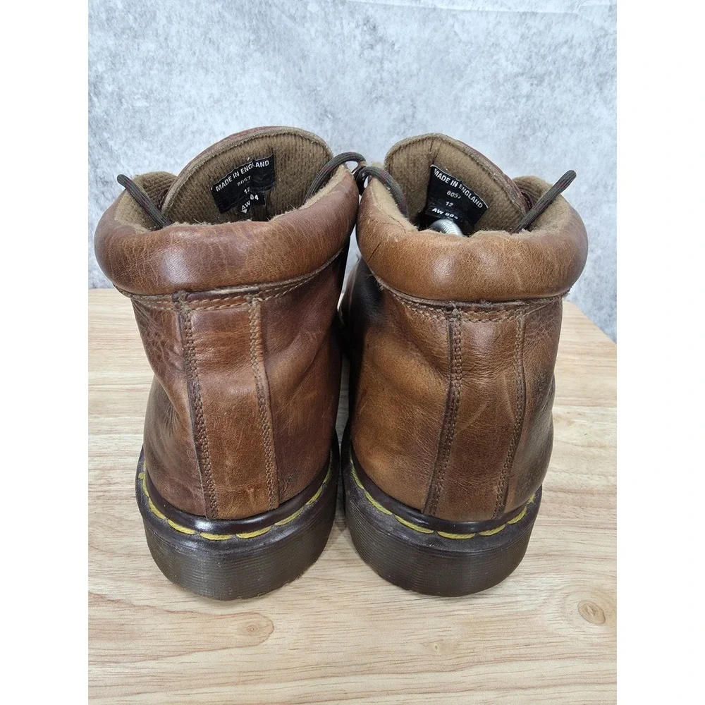 Vintage Dr Martens Chukka Boots Mens US 13 UK 12 Brown Leather England Made 8057
